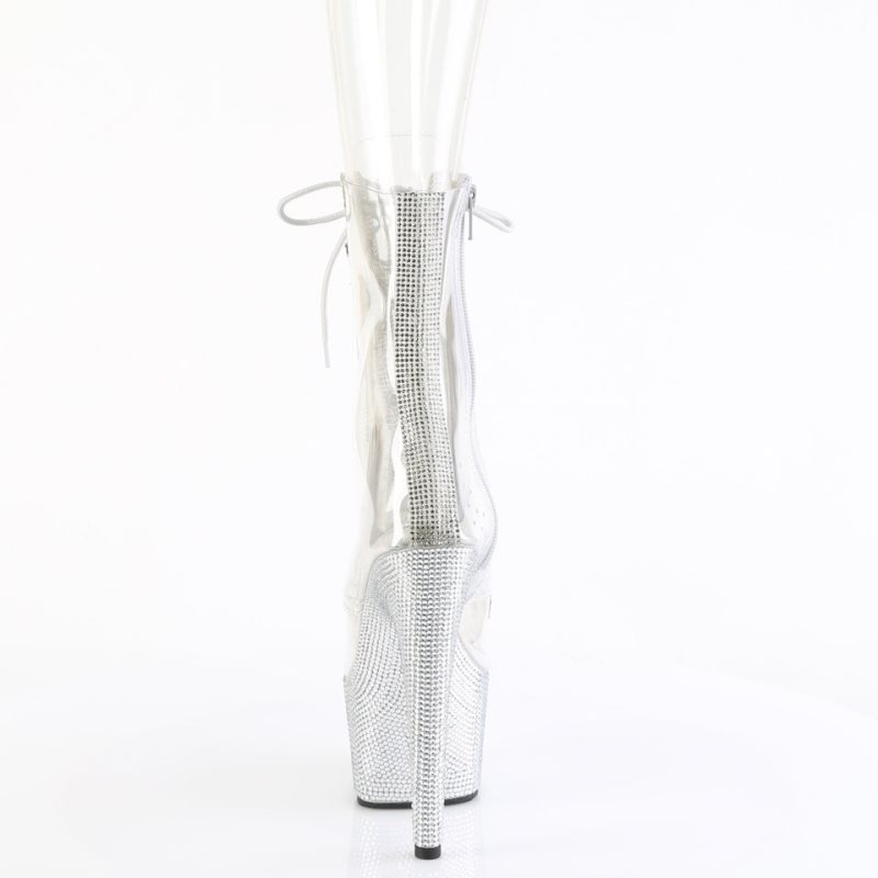 Pleaser Bejeweled-1021C-2 Laarzen Dames Zilver | BELGIE BEQJRLGF