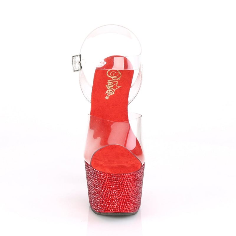 Pleaser Bejeweled-708DM Hakken Dames Rood | BELGIE BENOPVJT