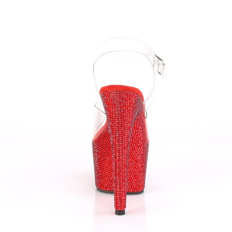 Pleaser Bejeweled-708DM Hakken Dames Rood | BELGIE BENOPVJT