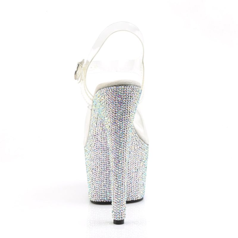 Pleaser Bejeweled-708DM Hakken Dames Zilver | BELGIE BEBPCJSQ