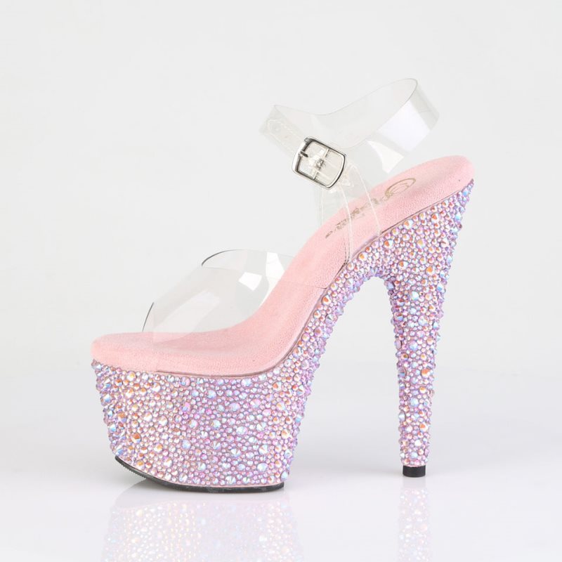 Pleaser Bejeweled-708MS Hakken Dames Roze | BELGIE BEYPOMQW