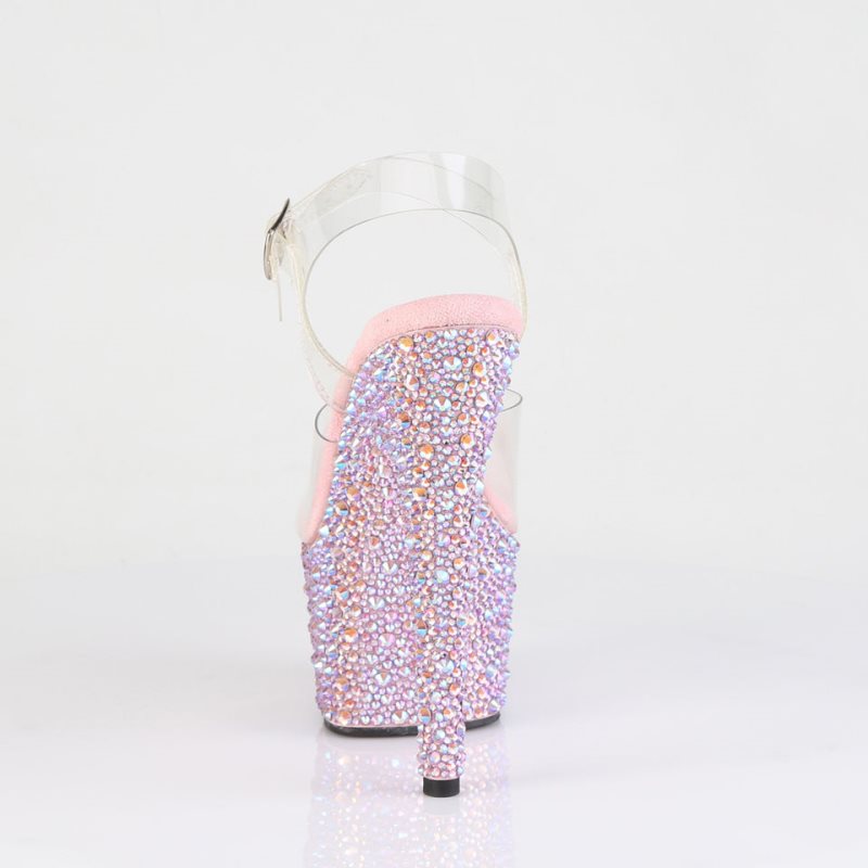Pleaser Bejeweled-708MS Hakken Dames Roze | BELGIE BEYPOMQW