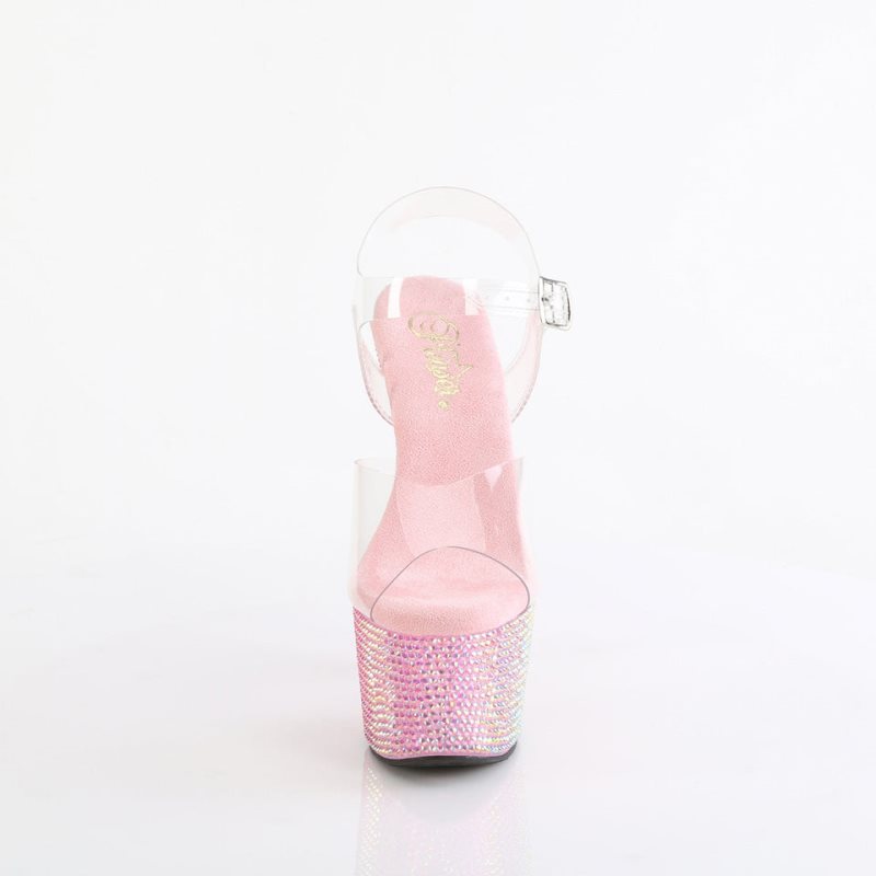 Pleaser Bejeweled-708RRS Hakken Dames Roze | BELGIE BEKPUZRM