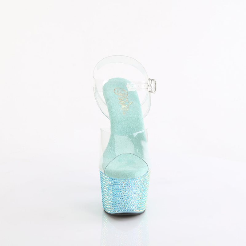 Pleaser Bejeweled-708RRS Hakken Dames Turquoise | BELGIE BEWXSVDU