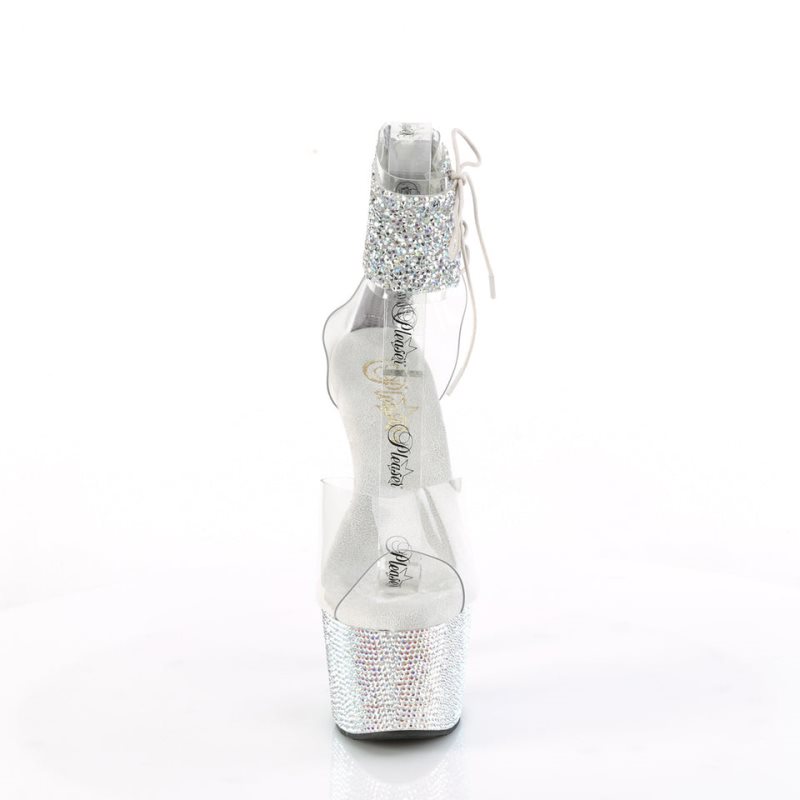 Pleaser Bejeweled-724RS-02 Hakken Dames Zilver | BELGIE BEFZRQKH