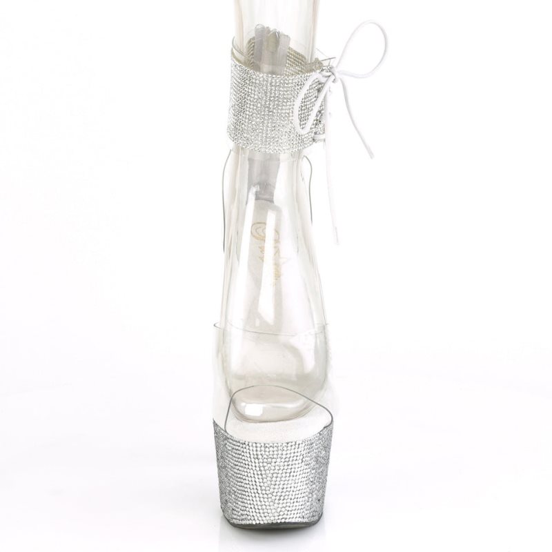 Pleaser Bejeweled-724RS Hakken Dames Zilver | BELGIE BEXYTAKQ