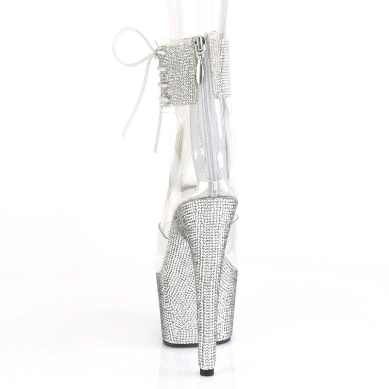 Pleaser Bejeweled-724RS Hakken Dames Zilver | BELGIE BEXYTAKQ