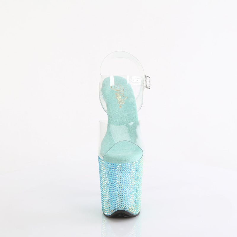 Pleaser Bejeweled-808RRS Hakken Dames Blauw | BELGIE BEQYXJDL