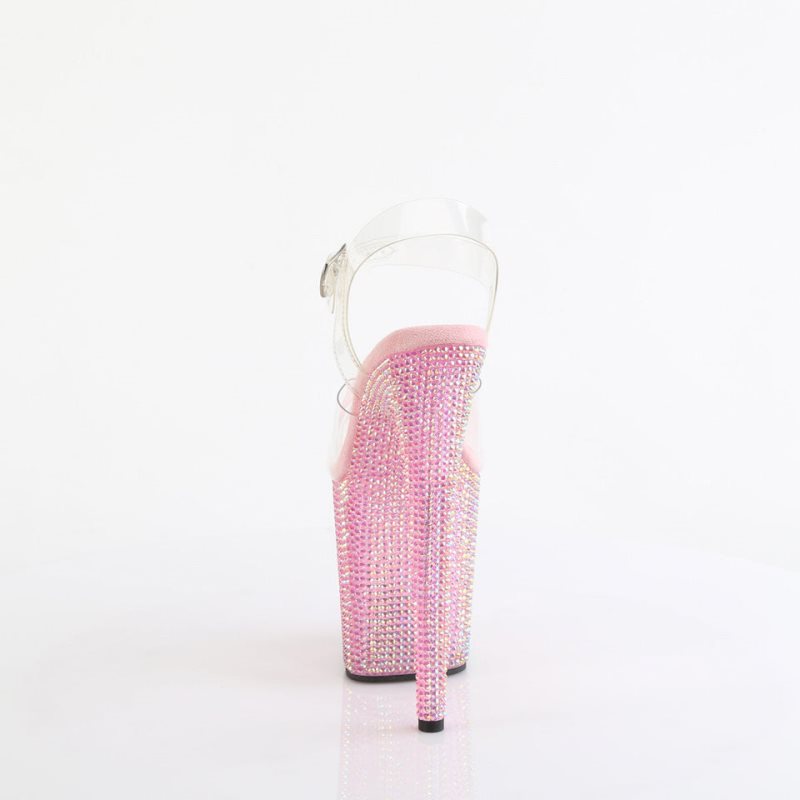 Pleaser Bejeweled-808RRS Hakken Dames Roze | BELGIE BEYIQKLP