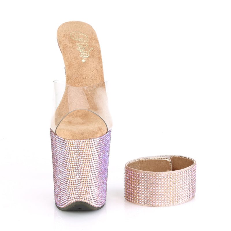 Pleaser Bejeweled-812RS Hakken Dames Roze Goud | BELGIE BELDJKFH