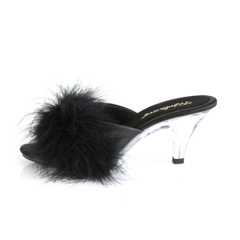 Pleaser Belle-301F Badslippers Dames Zwart | BELGIE BEQXLTCW
