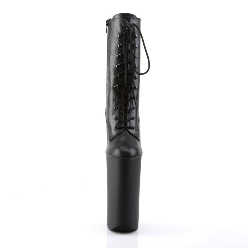 Pleaser Beyond-1020 Vegan Leather Laarzen Dames Zwart | BELGIE BEUGILCQ