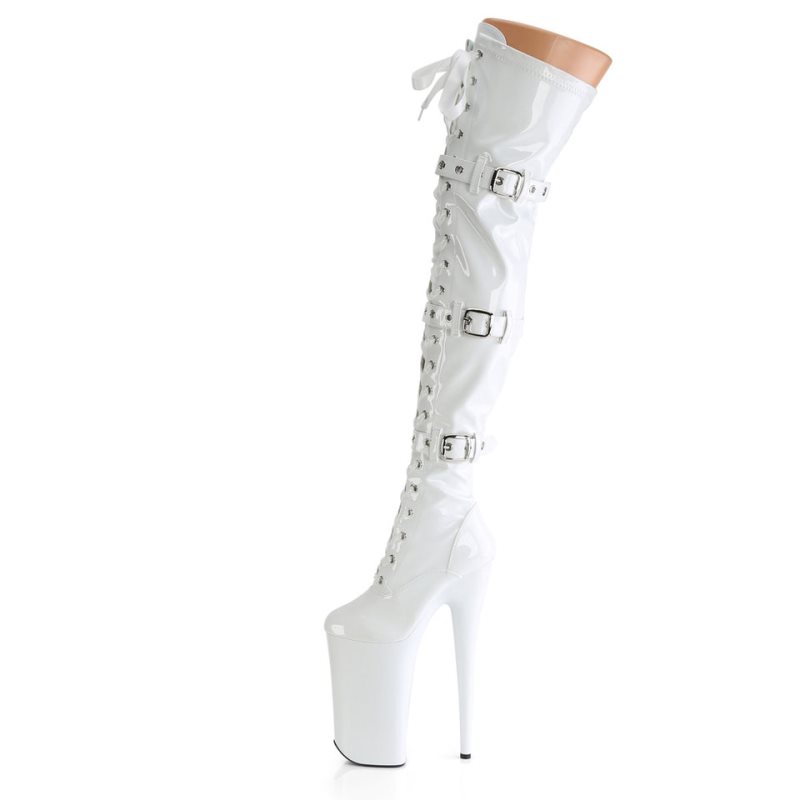 Pleaser Beyond-3028 Hoge Hakken Dames Wit | BELGIE BEEFZUXD