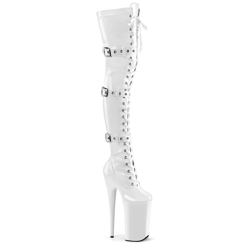 Pleaser Beyond-3028 Hoge Hakken Dames Wit | BELGIE BEEFZUXD