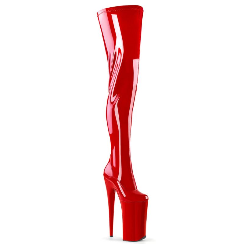 Pleaser Beyond-4000 Hoge Hakken Dames Rood | BELGIE BEMANIEB