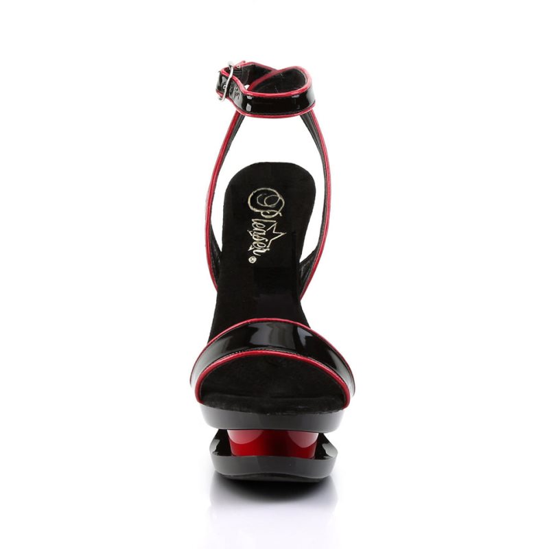 Pleaser Blondie-631-2 Hakken Dames Zwart Rood | BELGIE BEBGZWLO