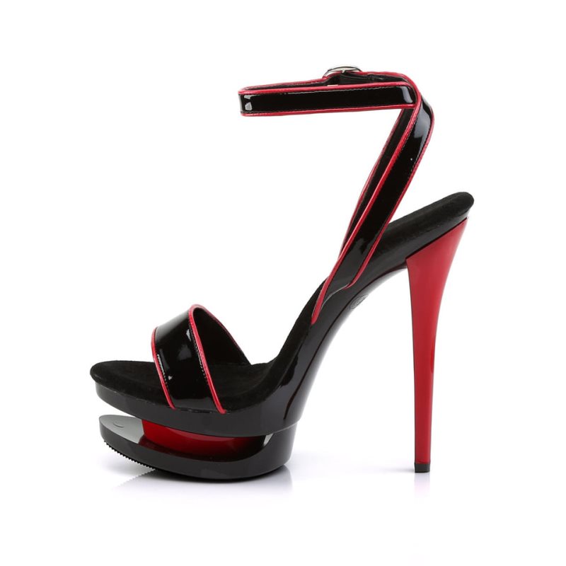 Pleaser Blondie-631-2 Hakken Dames Zwart Rood | BELGIE BEBGZWLO