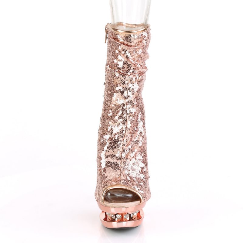Pleaser Blondie-R-1008 Laarzen Dames Roze Goud | BELGIE BEVFECYS