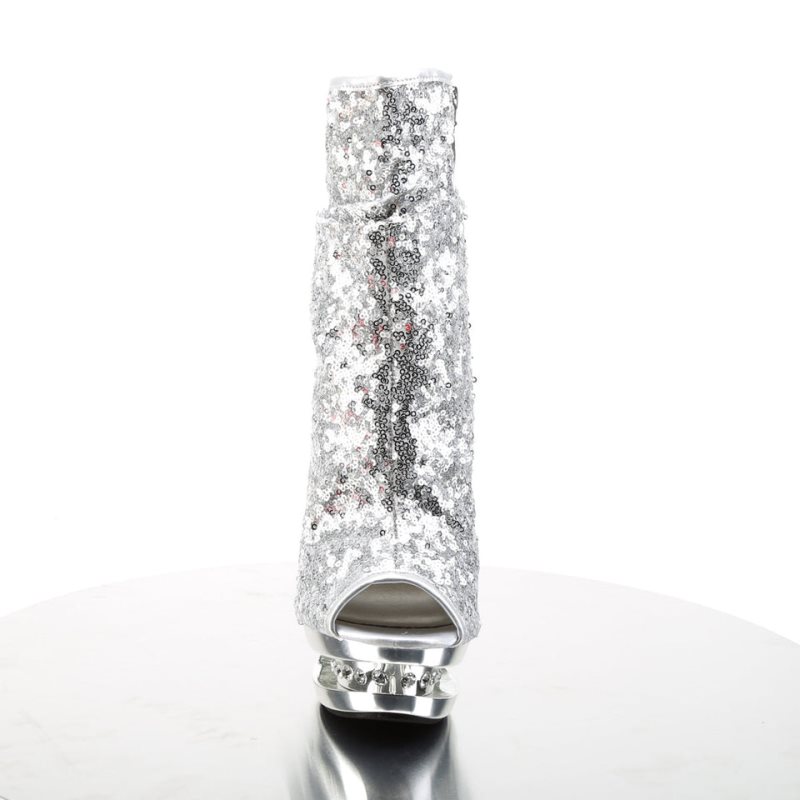 Pleaser Blondie-R-1008 Laarzen Dames Zilver | BELGIE BEBUGSQK