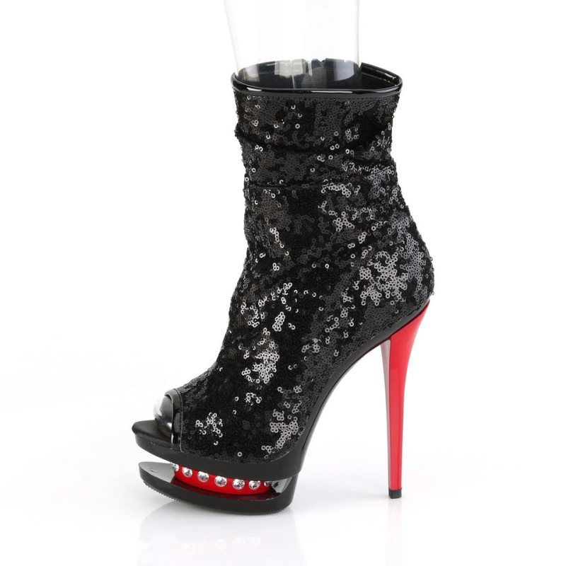 Pleaser Blondie-R-1008 Laarzen Dames Zwart Rood | BELGIE BETPFYAL