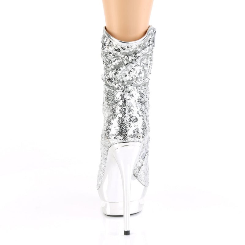 Pleaser Blondie-R-1009 Laarzen Dames Zilver | BELGIE BEGRBZDI