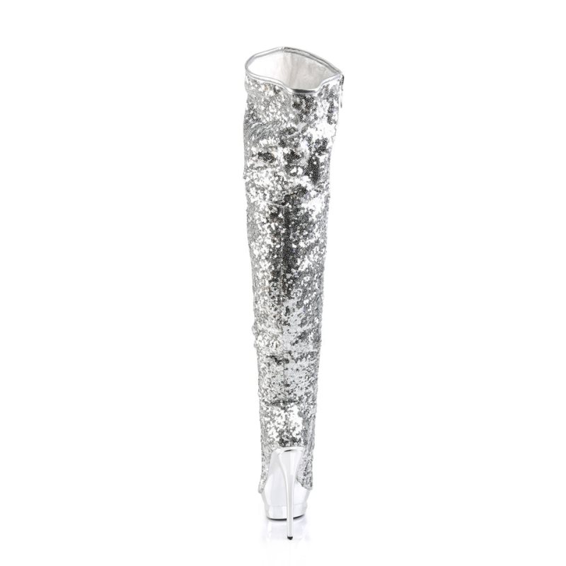 Pleaser Blondie-R-3011 Hoge Hakken Dames Zilver | BELGIE BEEUSOXY