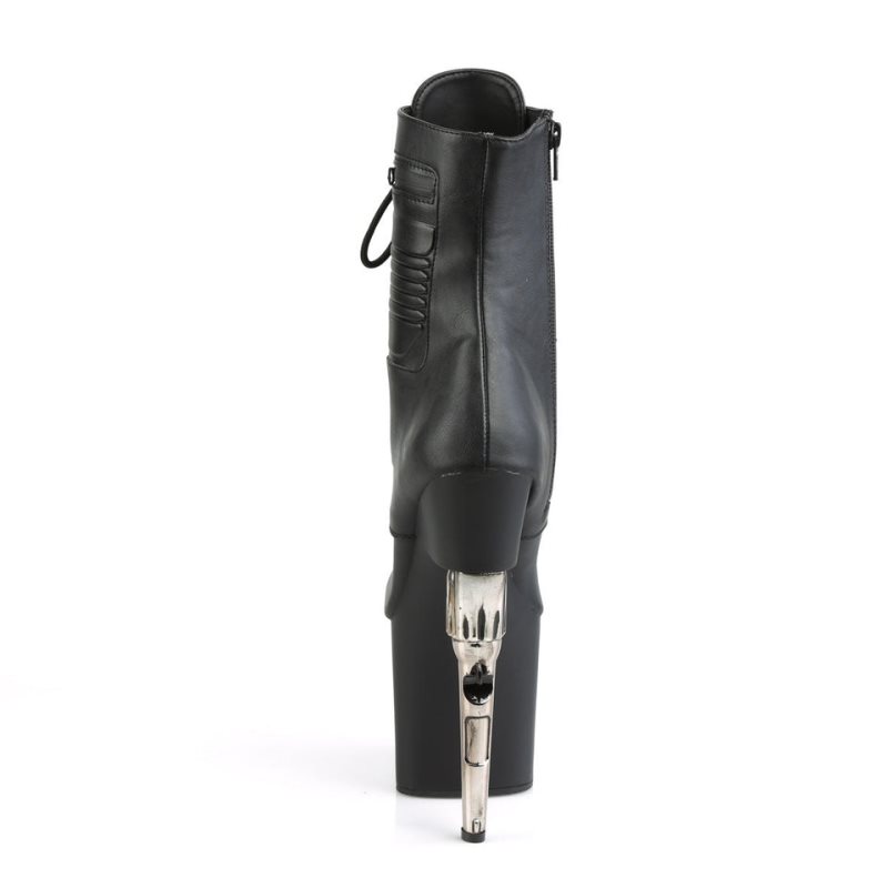 Pleaser Bondgirl-1020PK Vegan Leather Laarzen Dames Zwart | BELGIE BELJWNTD