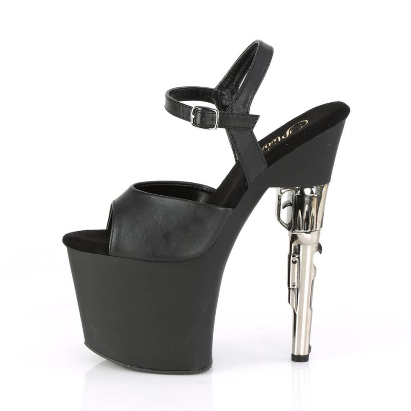 Pleaser Bondgirl-709 Vegan Leather Hakken Dames Zwart | BELGIE BEGUXDBQ