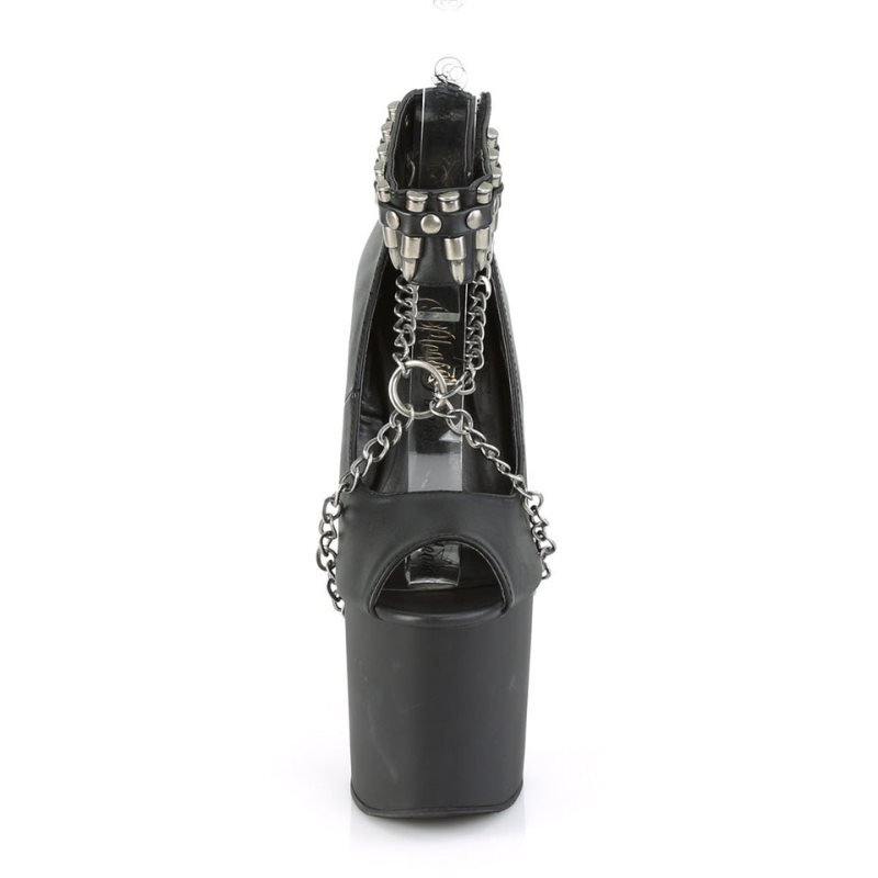 Pleaser Bondgirl-783 Vegan Leather Hakken Dames Zwart | BELGIE BEPRABLU