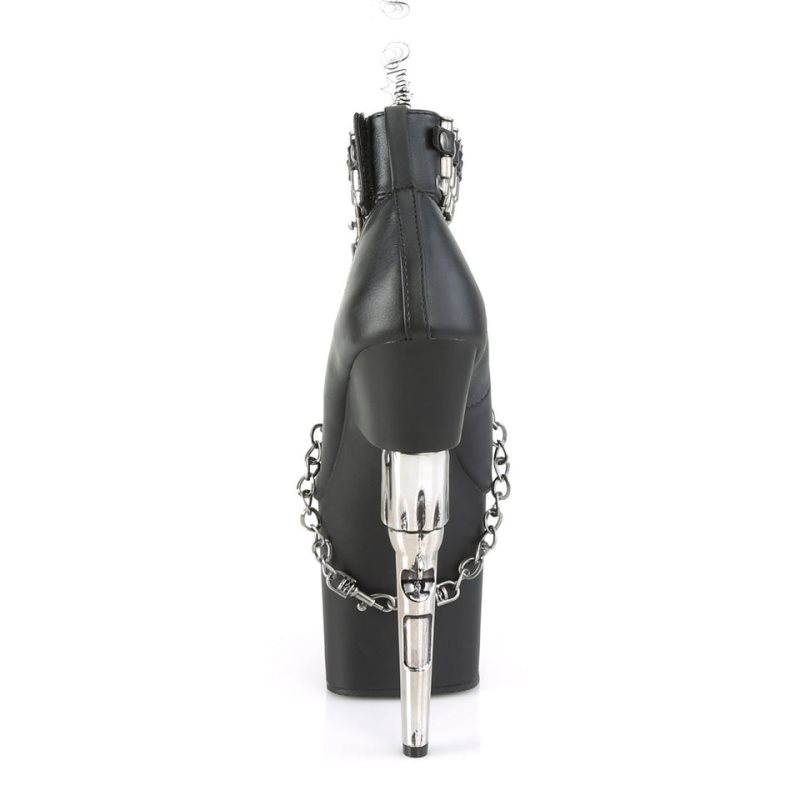 Pleaser Bondgirl-783 Vegan Leather Hakken Dames Zwart | BELGIE BEPRABLU