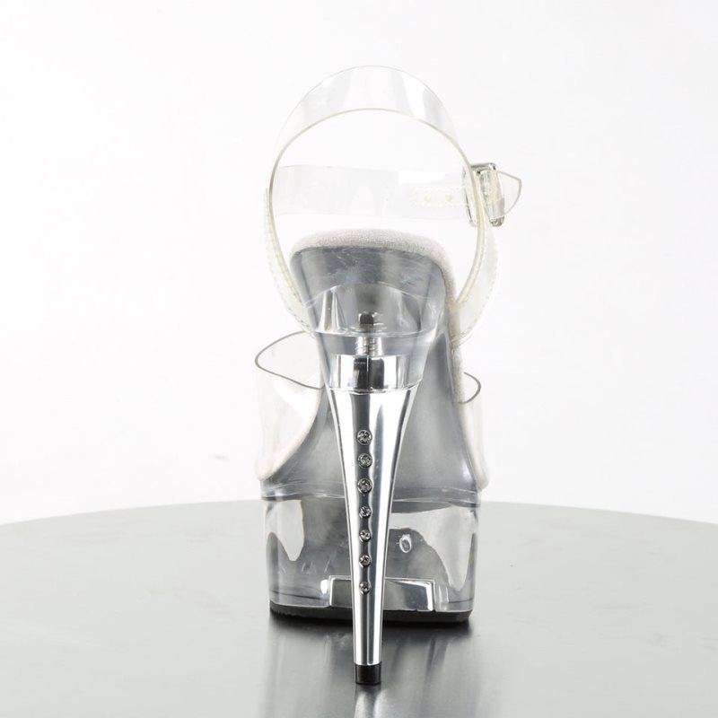 Pleaser Captiva-608 Hakken Dames Clear | BELGIE BEHFRTYM