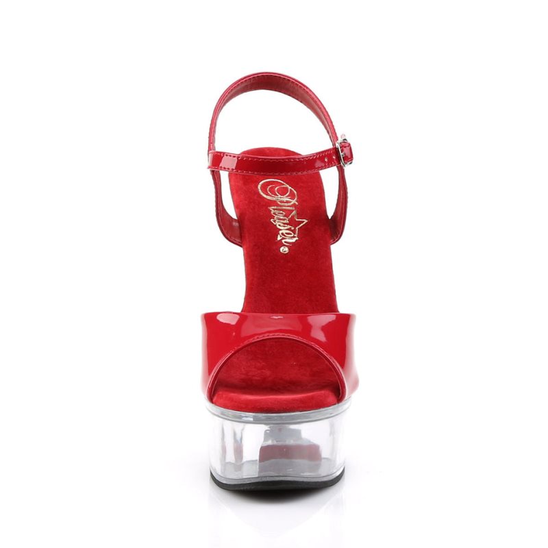 Pleaser Captiva-609 Hakken Dames Rood | BELGIE BEKLUOIP