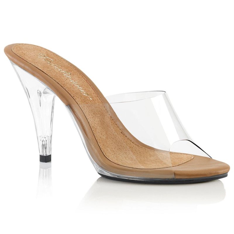 Pleaser Caress-401 Badslippers Dames Beige | BELGIE BEJLNCEZ