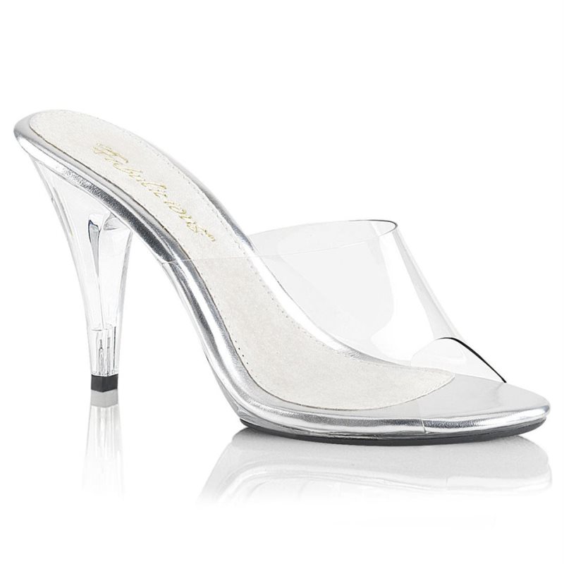 Pleaser Caress-401 Badslippers Dames Clear | BELGIE BEVXSLTC