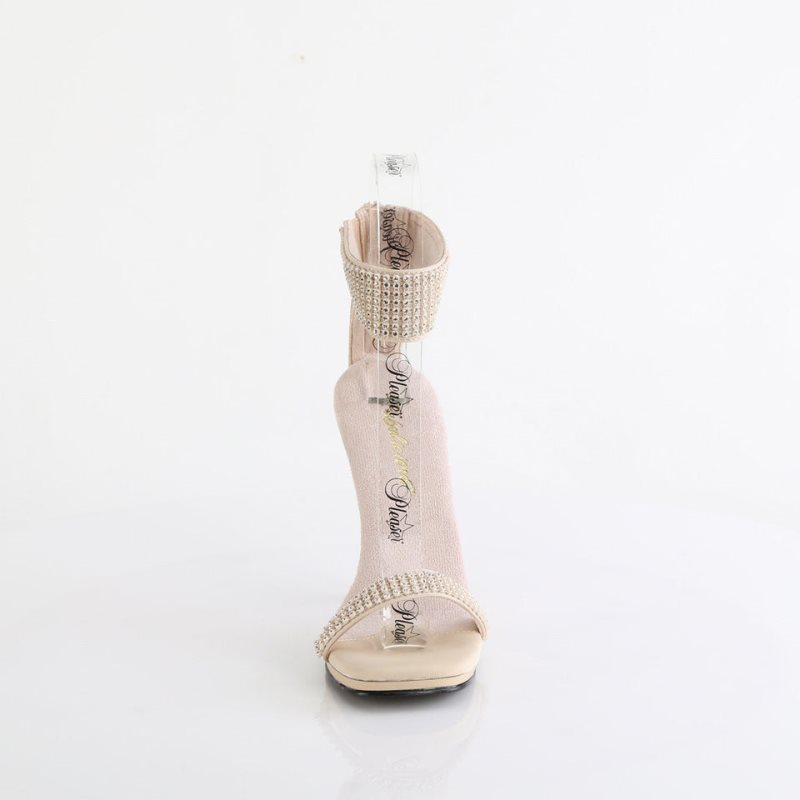 Pleaser Chic-40 Hakken Dames Beige | BELGIE BELAVRSD