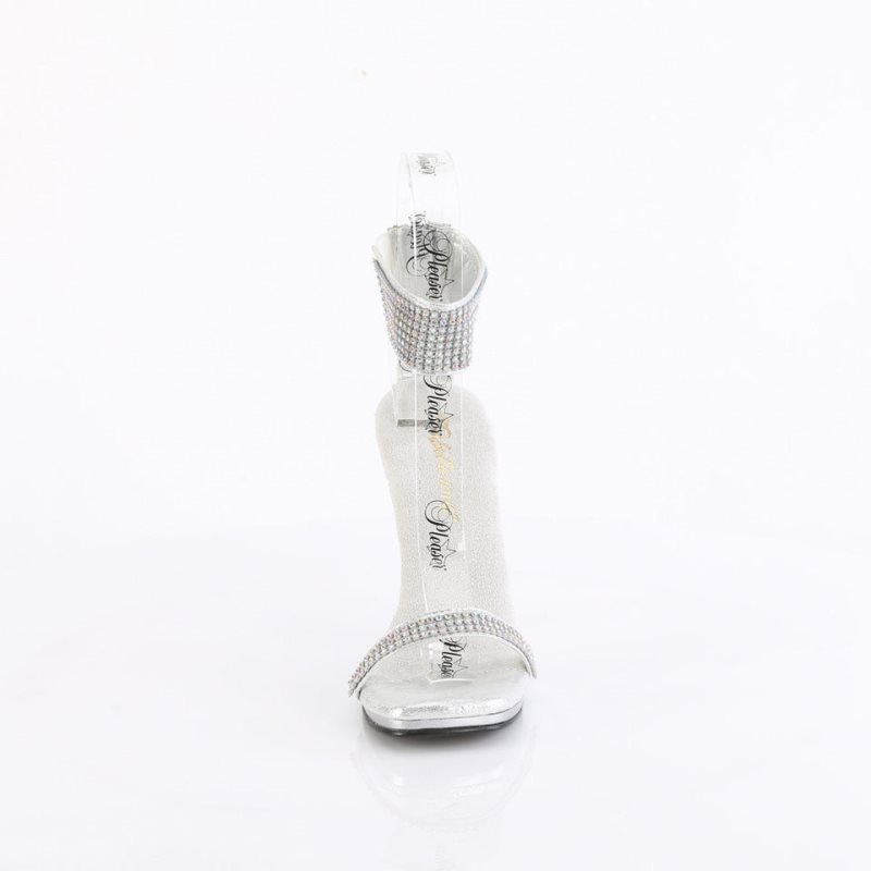 Pleaser Chic-40 Hakken Dames Zilver | BELGIE BETBXUER