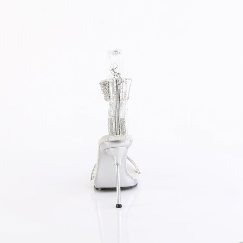 Pleaser Chic-40 Hakken Dames Zilver | BELGIE BETBXUER