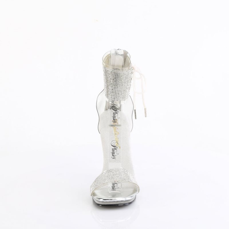 Pleaser Chic-47 Hakken Dames Zilver | BELGIE BEWRNHKL