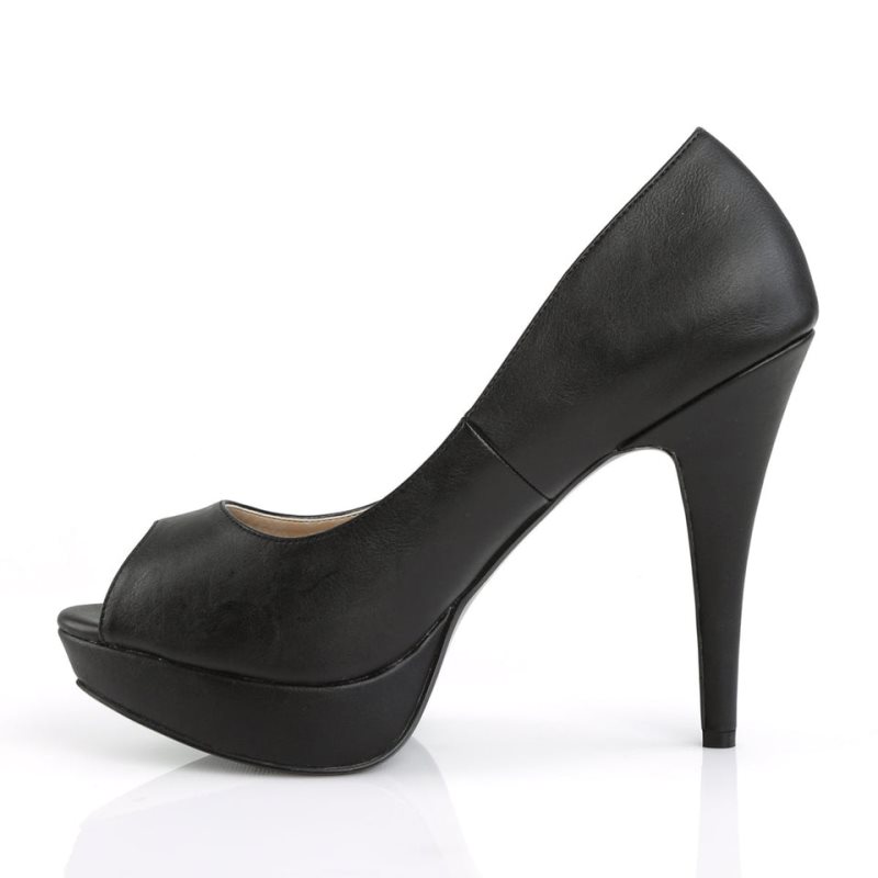 Pleaser Chloe-01 Vegan Leather Hakken Dames Zwart | BELGIE BEDCHPIK