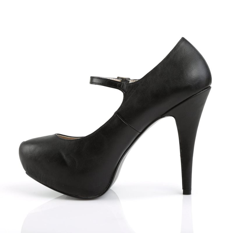 Pleaser Chloe-02 Vegan Leather Hakken Dames Zwart | BELGIE BERYLXAD
