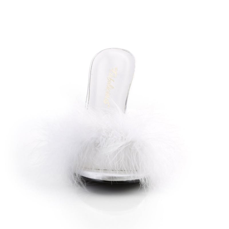 Pleaser Classique-01F Badslippers Dames Wit | BELGIE BESMERYB