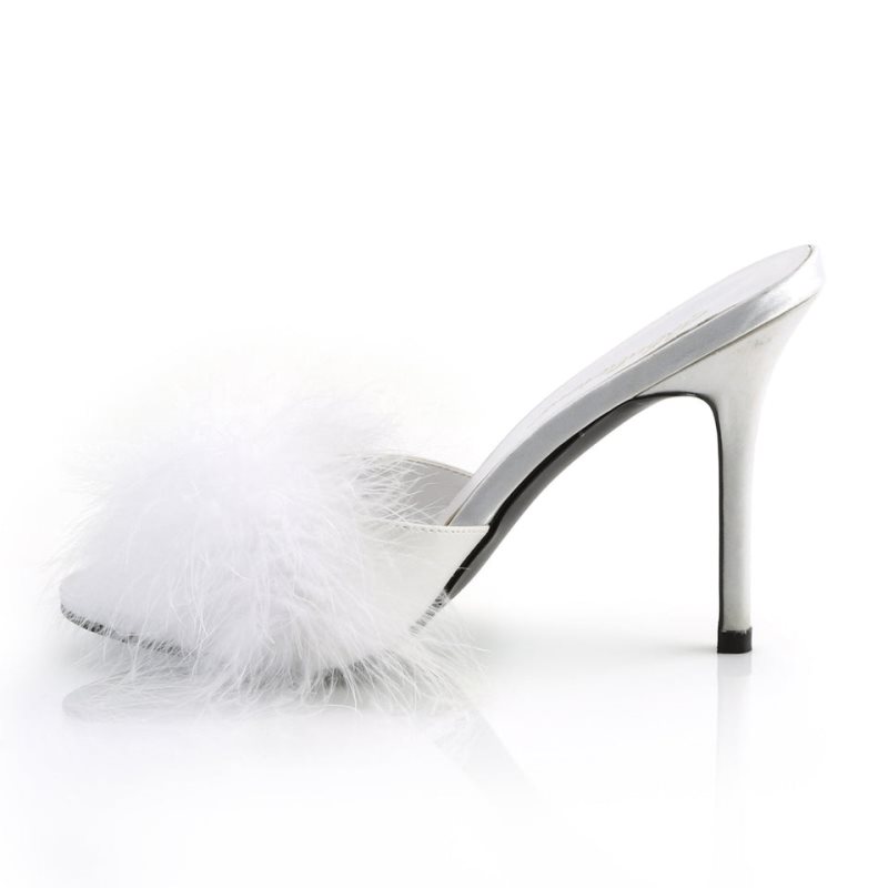 Pleaser Classique-01F Badslippers Dames Wit | BELGIE BESMERYB
