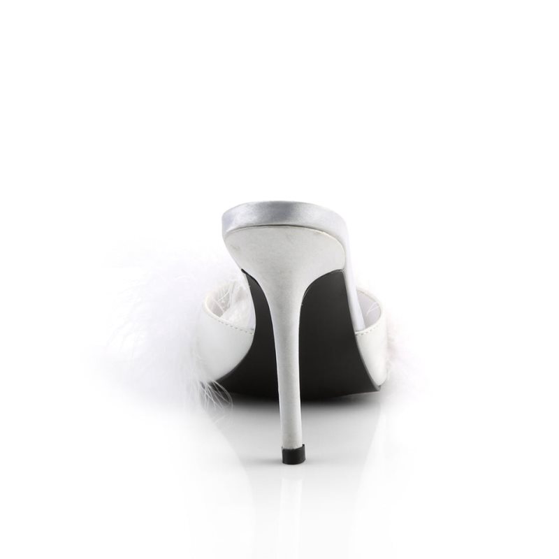 Pleaser Classique-01F Badslippers Dames Wit | BELGIE BESMERYB