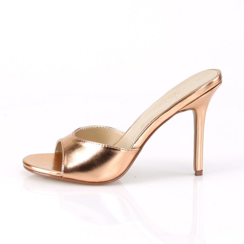 Pleaser Classique-01 Badslippers Dames Roze Goud | BELGIE BEYOHJKQ