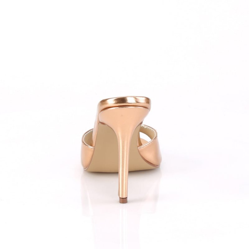 Pleaser Classique-01 Badslippers Dames Roze Goud | BELGIE BEYOHJKQ