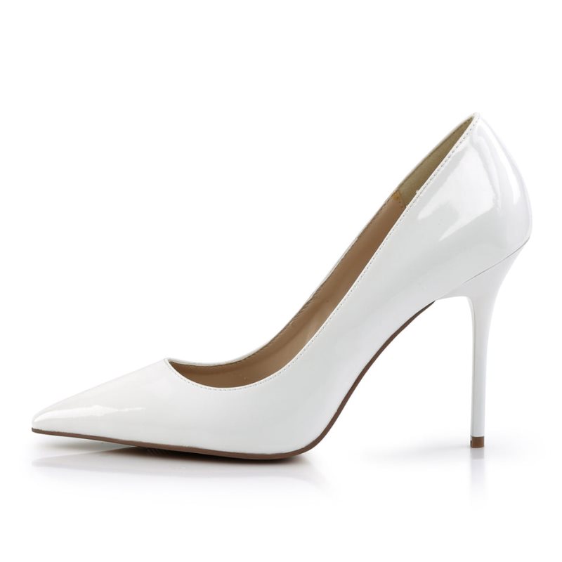 Pleaser Classique-20 Hakken Dames Wit | BELGIE BEESHYVA