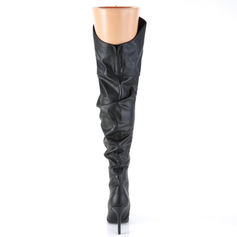 Pleaser Classique-3011 Vegan Leather Hoge Hakken Dames Zwart | BELGIE BETYQZHC