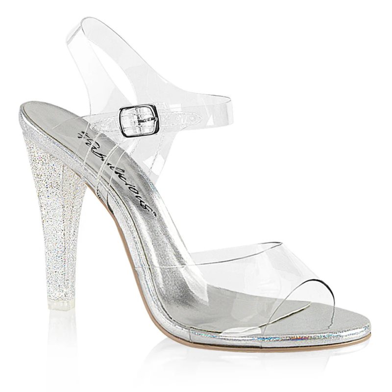 Pleaser Clearly-408MG Hakken Dames Clear | BELGIE BEQETURD