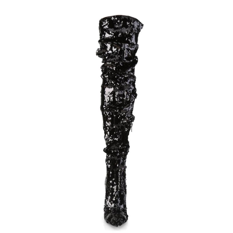 Pleaser Courtly-3011 Hoge Hakken Dames Zwart | BELGIE BEGBJZNH