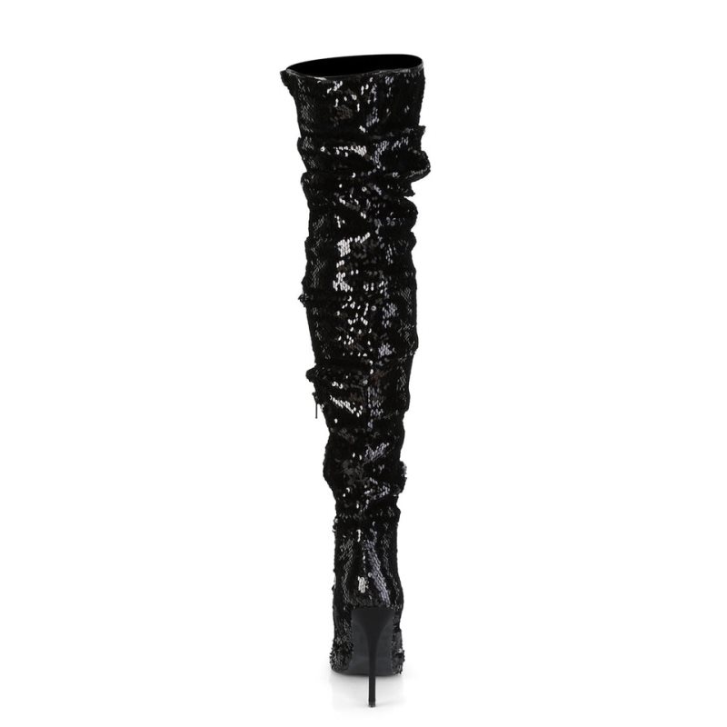 Pleaser Courtly-3011 Hoge Hakken Dames Zwart | BELGIE BEGBJZNH